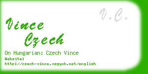 vince czech business card